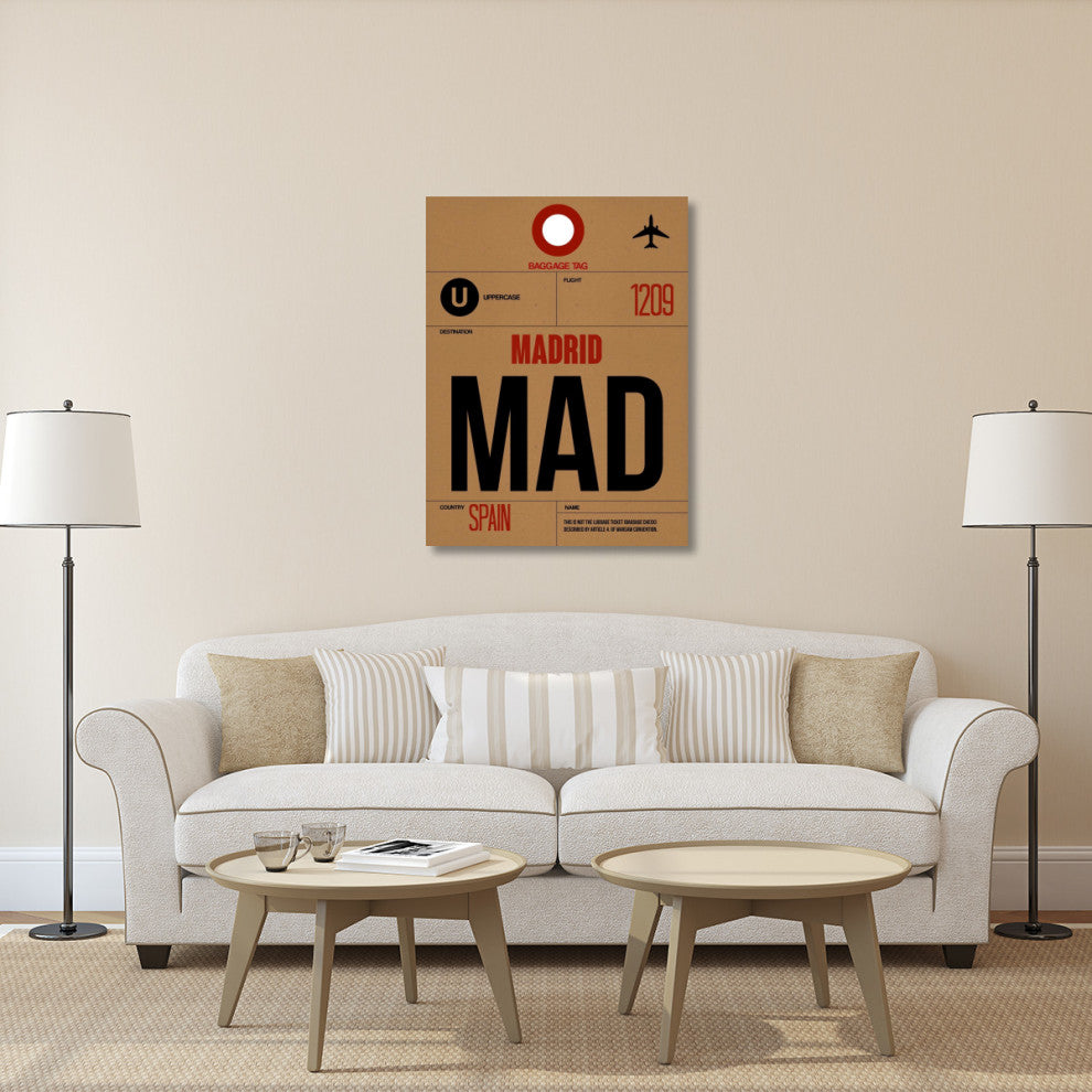 "MAD Madrid Luggage Tag 2" Fine Art Print