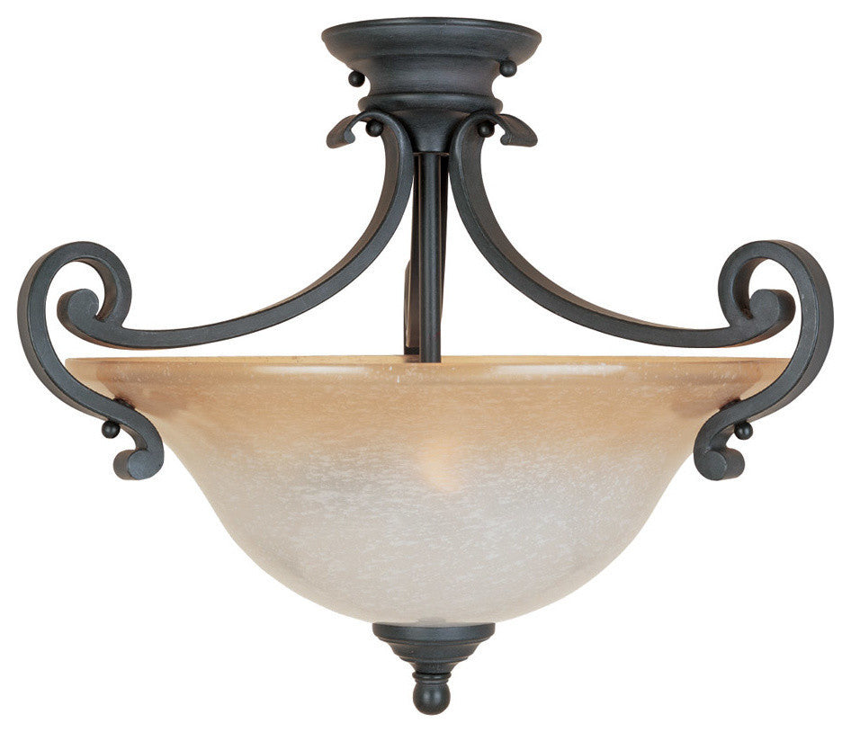 Barcelona Semi-Flush, Natural Iron