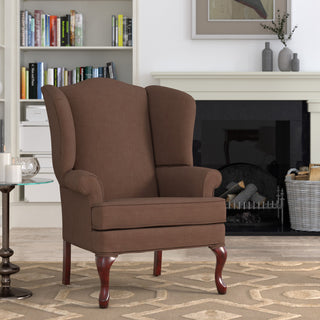 Erin Wingback Chair, Brown