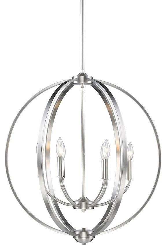 Golden Lighting Colson PW 6 Light Chandelier, Pewter - 3167-6PW