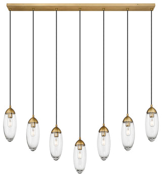 Z-Lite 651P-7L Arden 7 Light 54"W Suspension Linear Pendant - Matte Black