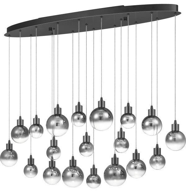Quoizel PCSH1941BCH LED Island Chandelier, Black Chrome Finish