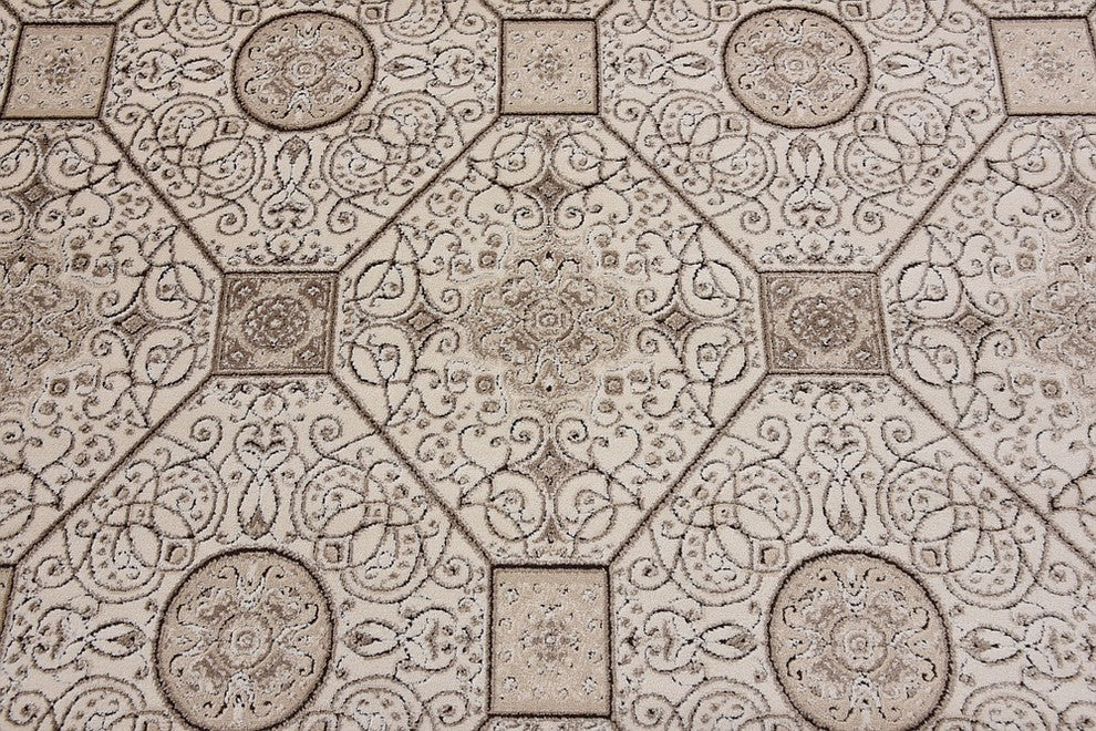 Unique Loom Cream Hamilton Rushmore 7' 0 x 10' 0 Area Rug
