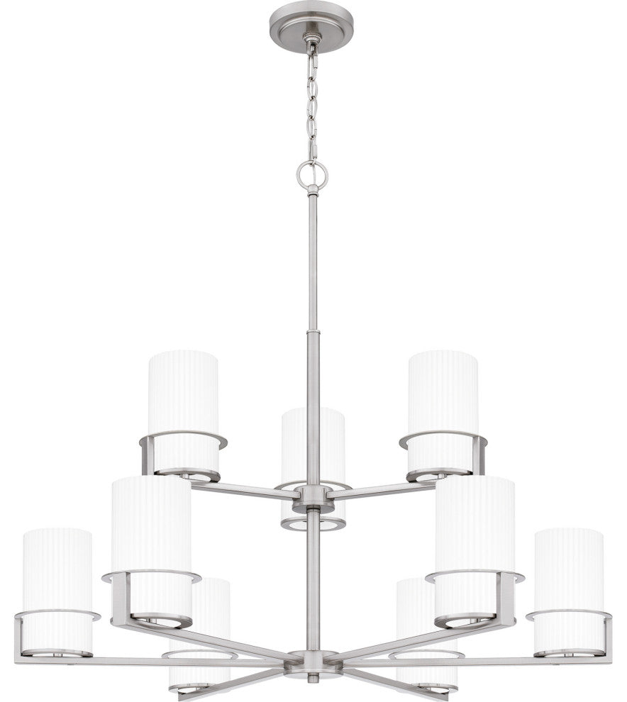 Quoizel SEY5032 Seymour 9 Light 33"W Chandelier - Brushed Nickel