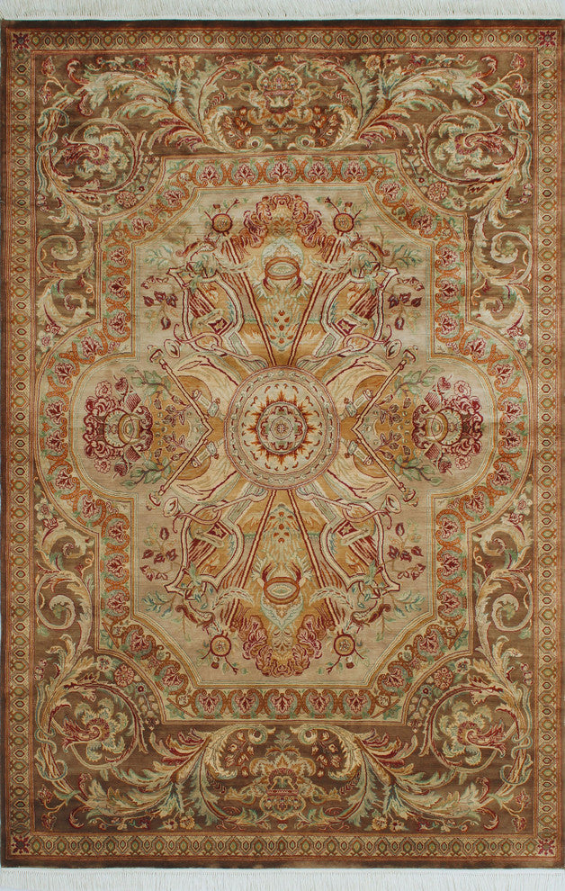Pak-Persian Firdous Gray Rug, 6'0x9'0