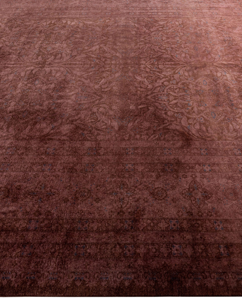 Overdyed One-of-a-Kind Hand-Knotted Area Rug Purple, 8' 5" x 10' 4"