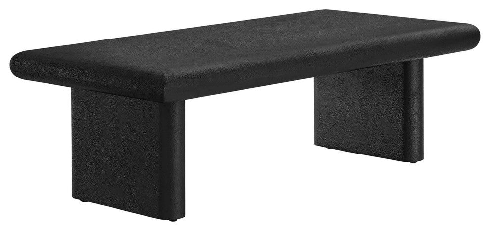 Relic Concrete Textured Coffee Table - Black