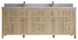 Sonoma Oak 84 Double Sink Bath Vanity with 2" Empira White Quartz
