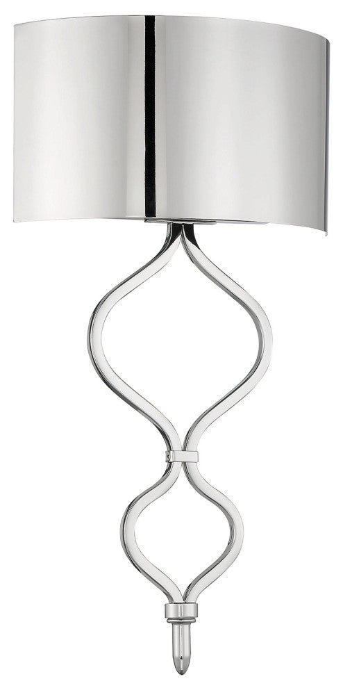 Como 1-Light Polished Nickel Sconce