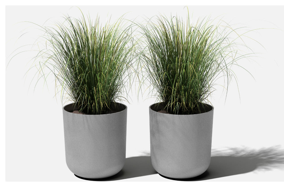 Pure Series Kona Planter, Grey, 20", 2 Pack
