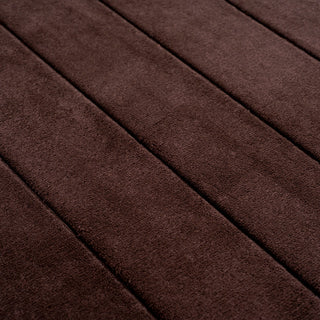 Memory Foam Extra Long Striped Bath Mat, Chocolate