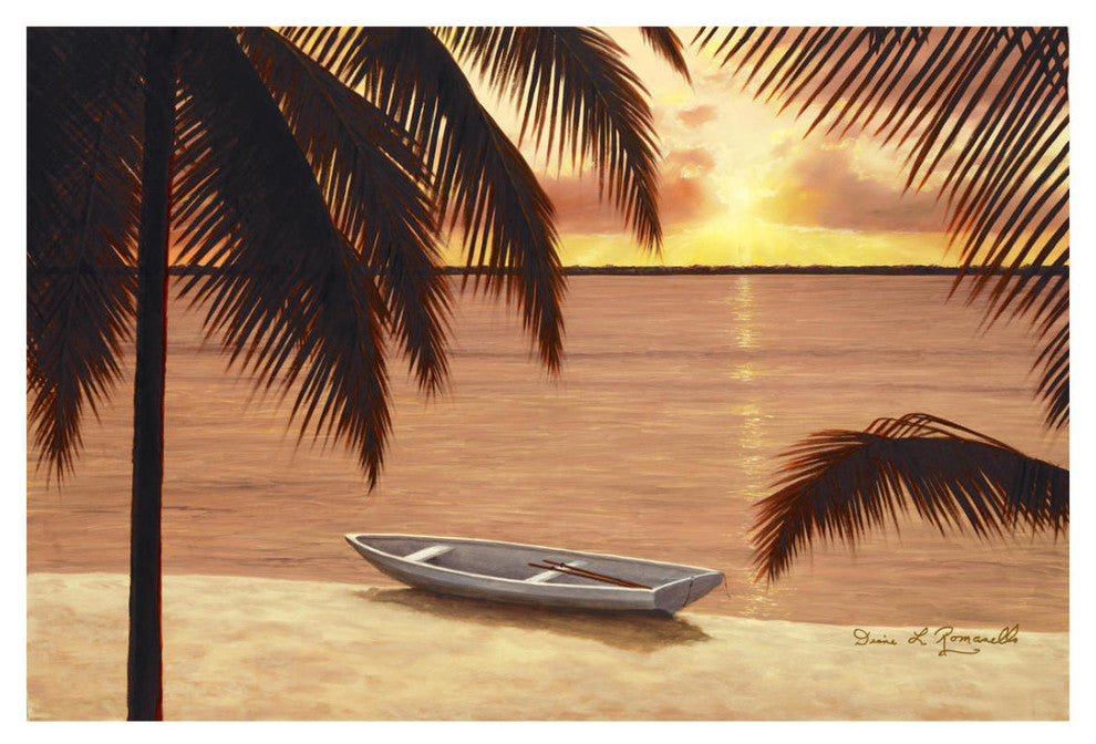"Amber Palms" Digital Paper Print by Diane Romanello, 26"x18"