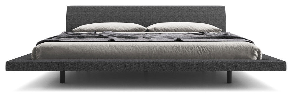 Jane Bed, Carbon Gray Fabric, Queen