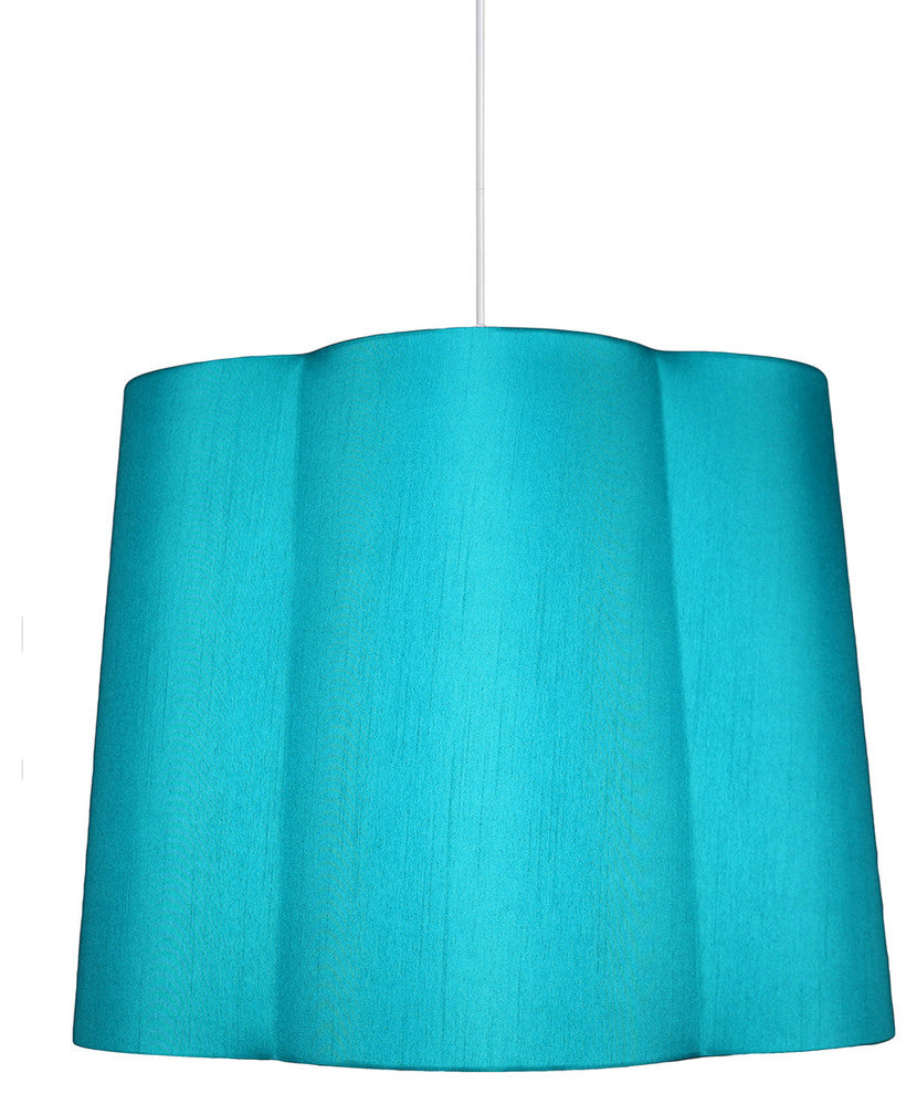 Imani Shade Pendant, 16"x12", Teal