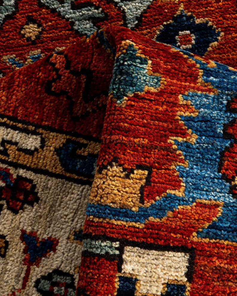 Serapi One-of-a-Kind Hand-Knotted Runner Rug Orange, 2' 8" x 8' 2"