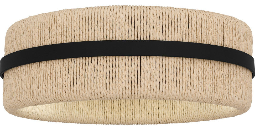 Two Light Flush Mount in Matte Black