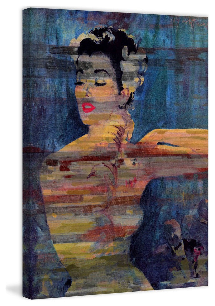 "Bright Red Lips" Painting Print on Wrapped Canvas, 40x60