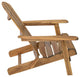Malibu Outdoor Acacia Folding Adirondack Chairs and Cushion, Set of 4, Navy Blue