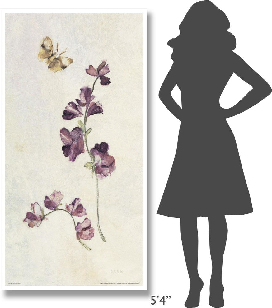 "Wild Wallflowers I" Digital Paper Print by Cheri Blum, 32"x62"