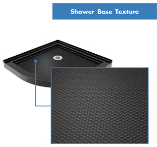 Prime 38x74 3/4 Frosted Glass Sliding Shower Enclosure Satin Black, Black