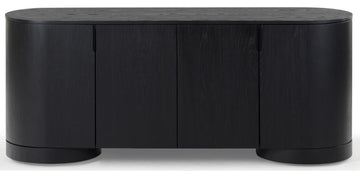 Safavieh Couture Jesbelina Oval Wood Sideboard, Black