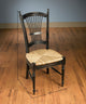 Wheat Back Side Mahogany Dining Chair, Black