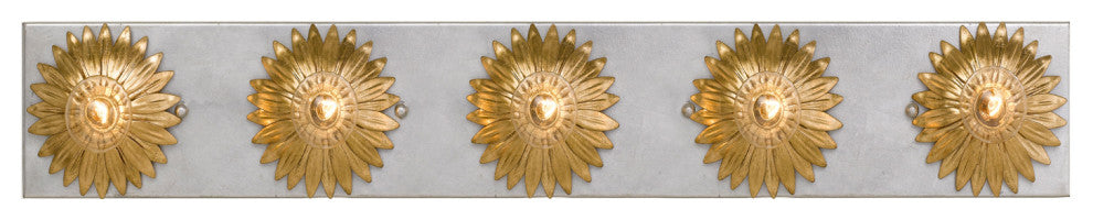 Crystorama Lighting Group 508-SA Broche 5 Light 31"W Vanity Strip - Antique