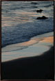 24x36 Sunkissed Shore Break III, Framed Artwork, Espresso