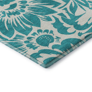 Premium Machine Washable Mayfield AMF551 Teal 8' x 10' Rug