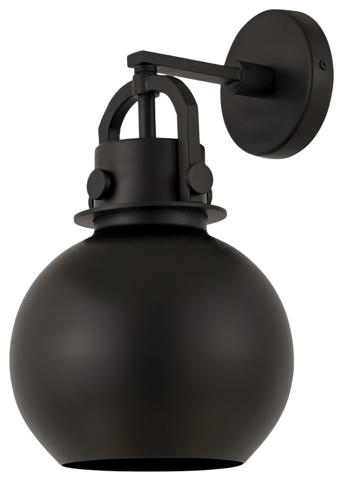 INNOVATIONS LIGHTING 710-1W-BK-M710-8BK-LED Newton Sphere Sconce