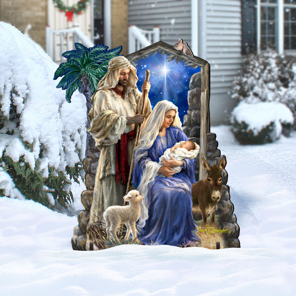 Holly Night Nativity Family Home and Outdoor Decor by Dona Gelsinger