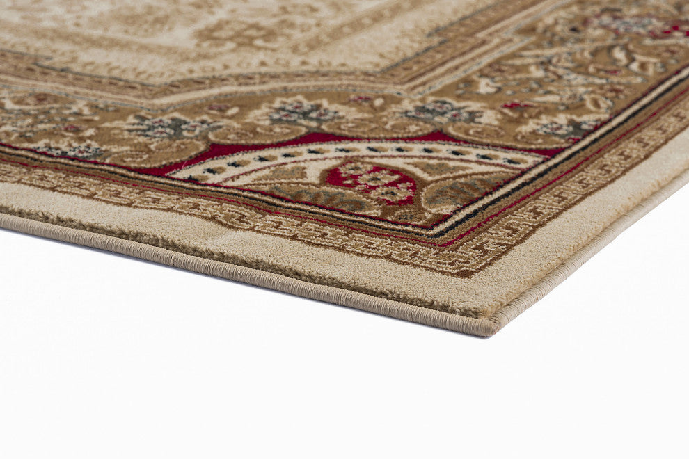 Jayden Traditional Oriental Area Rug, Ivory, 7'10''x10'3''