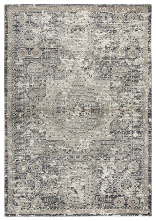 Panache PN6977 Gray Central Medallion Distress Area Rug, Runner 2'3"x7'7"