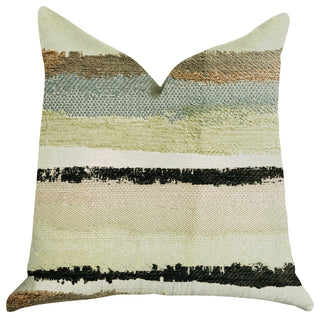 Lime Stone River Sand Multi Color Luxury Throw Pillow, 18"x18"