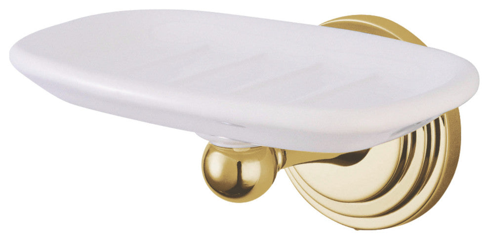 Kingston Brass Wall-Mount Soap Dish Holder, Polished Brass