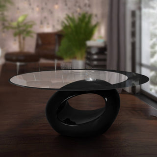 Stylish  Oval Shape Coffee Table, Black
