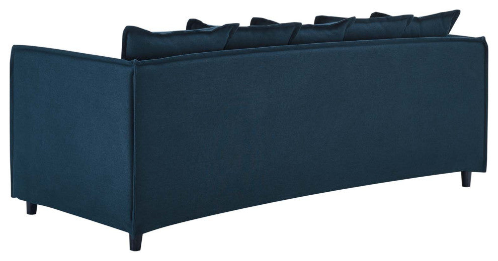 Sofa, Fabric, Navy Blue, Modern, Living Lounge Room Hotel Lobby Hospitality