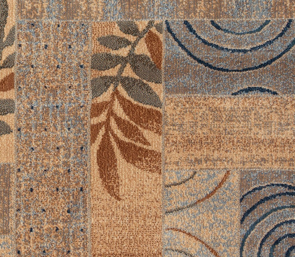 Rizzy Home Bellevue BV3203 Blue Abstract Area Rug, 2''3"x7''7" Runner
