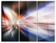 "White Focus Color" Digital Metal Wall Art, 3 Panels, 36"x28"