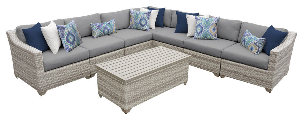 Fairmont 8 Piece Outdoor Wicker Patio Furniture Set 08a