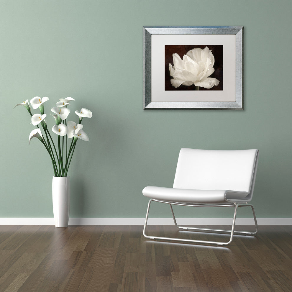 Cora Niele 'White Tulip III' Matted Framed Art
