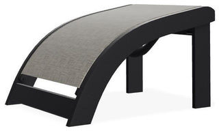 Adirondack Sling Outdoor Ottoman, Storm/Black