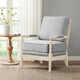 Madison Park Donohue Accent Arm Chair, Light Blue/Antique Cream