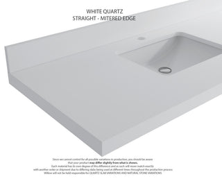 Boston 36 Center Sink Bath Vanity in Evergreen 2" White Quartz