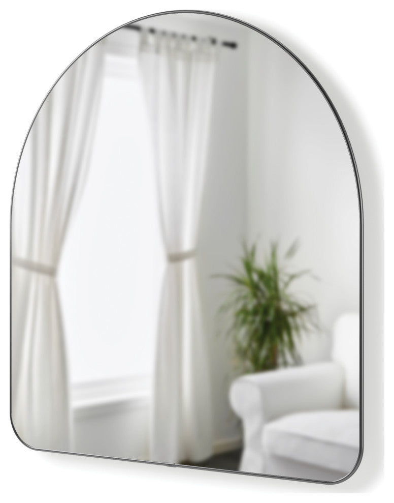 Umbra Hubba Arched Mirror 34 x 36" Metallic Titanium