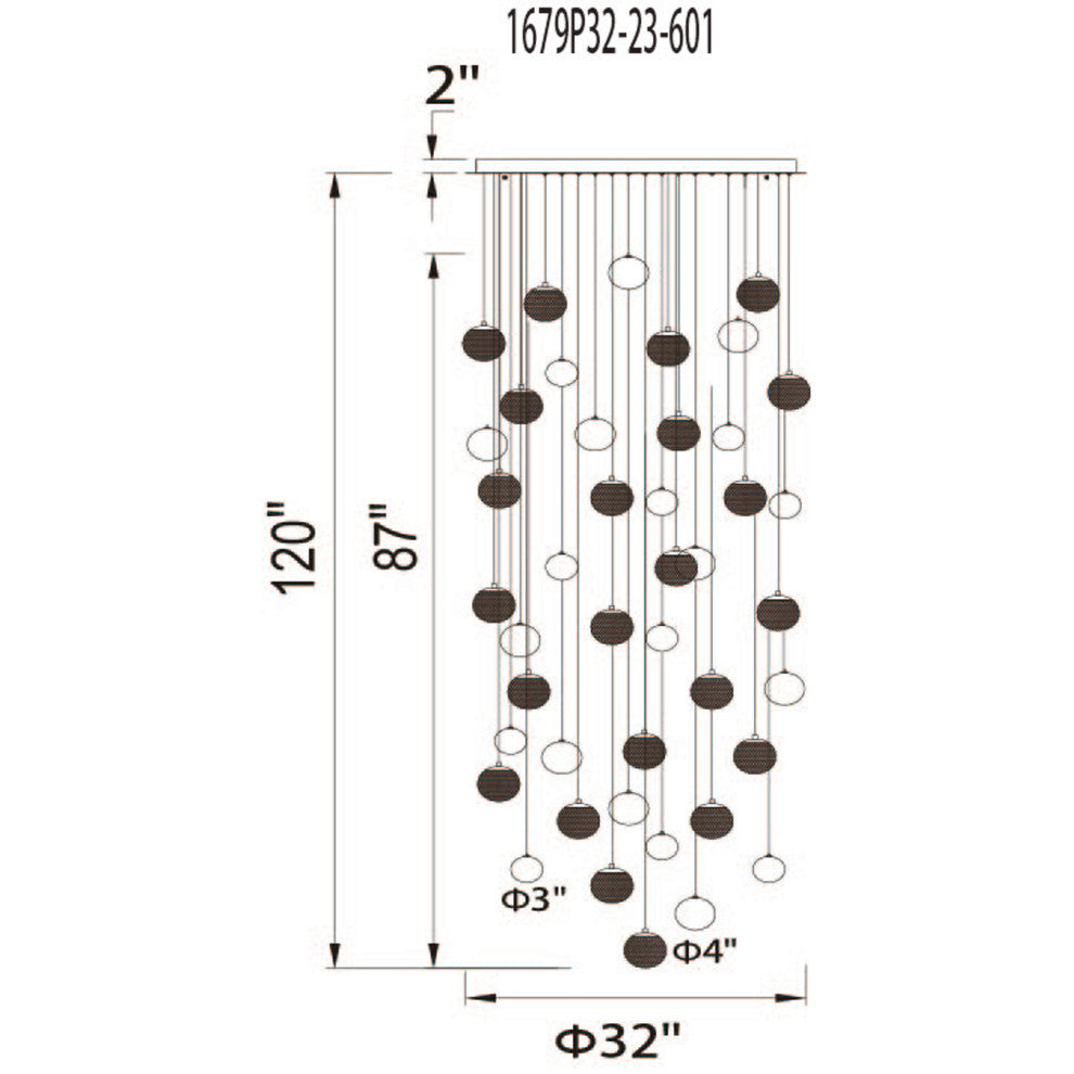 CWI Lighting 1679P32-23-601 Siena 23 Light Chrome Chandelier