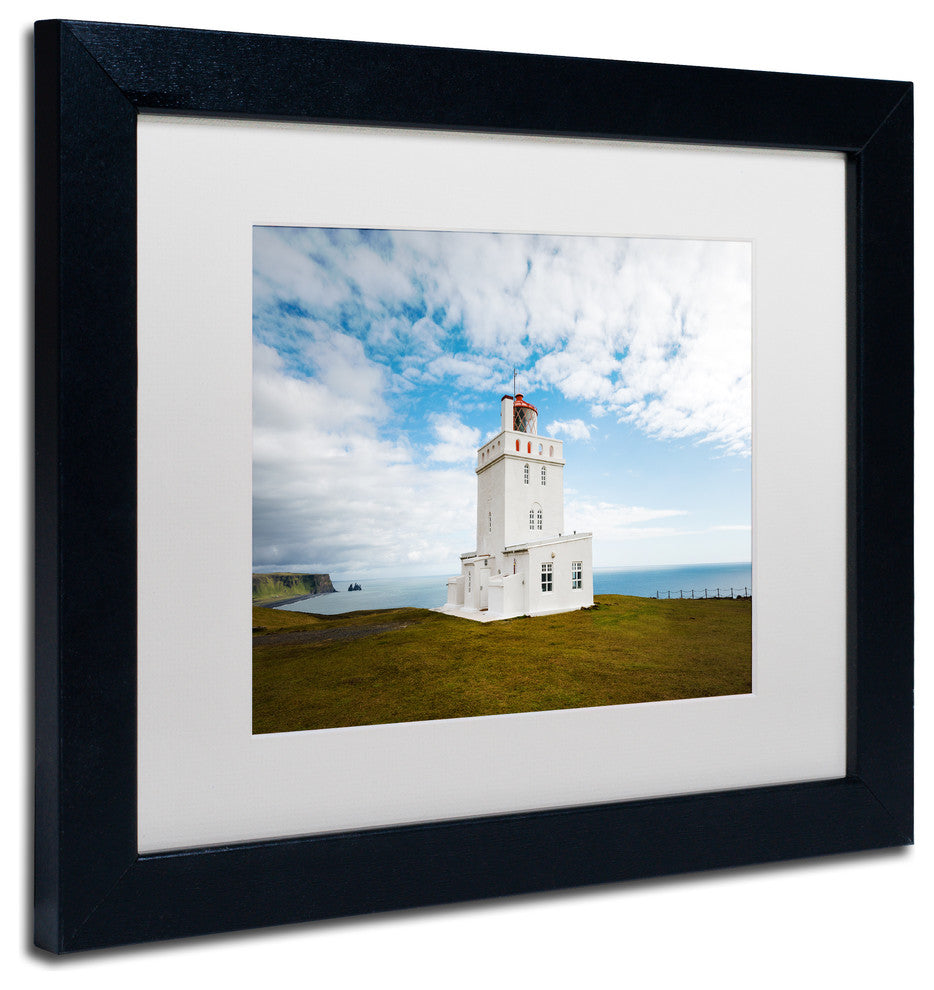 Philippe Sainte-Laudy 'Dyrholaey Lighthouse' Matted Framed Art