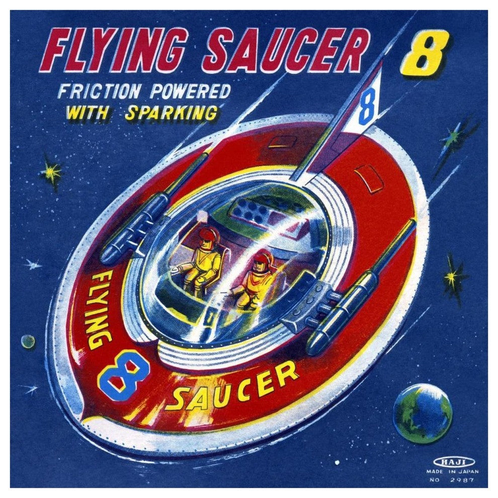 "Flying Saucer 8" Digital Paper Print by Retrorocket, 42"x42"