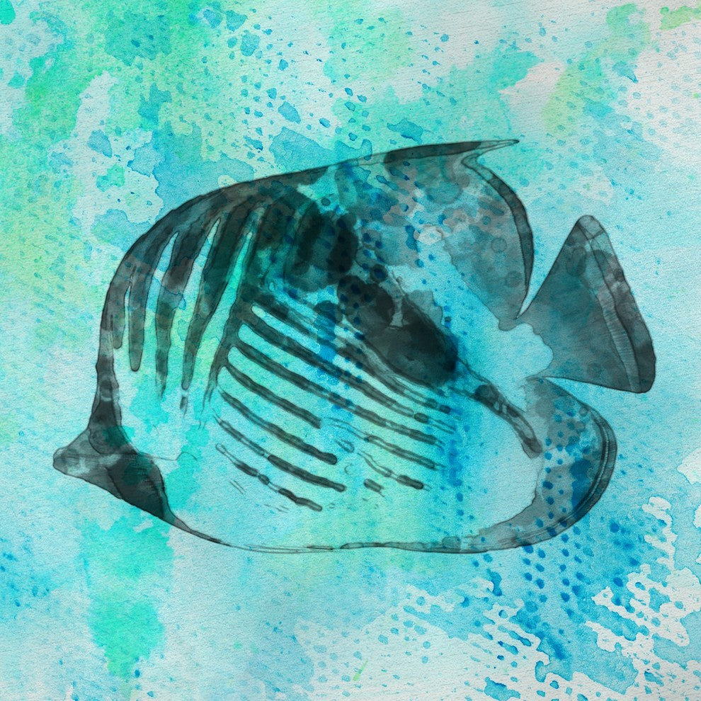 "The Blue Empire" Painting Print on Wrapped Canvas, 32x32