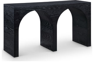 June Black Oak Console Table, Black, 54" W X 18" D X 30" H